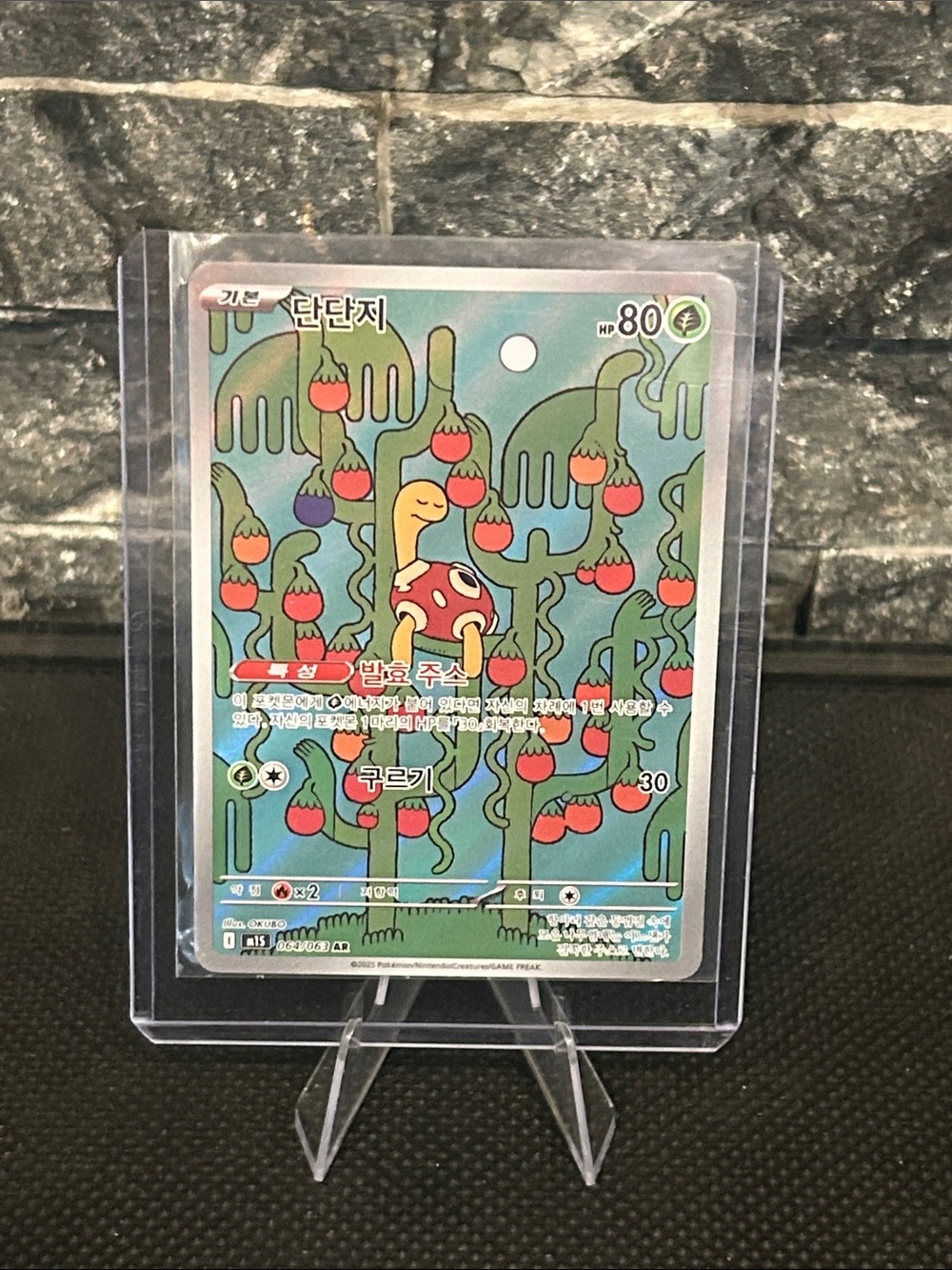 Pokemon Shuckle 064/063 Art Rare Holo from Korean Mega Symphonia Set M/NM